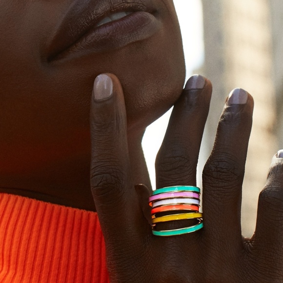 BaubleBar Nohea Rings Stackable Ring Set (Set of 5) - Picture 7 of 8